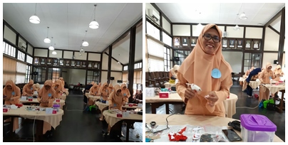 LOMBA MEMBUAT PERHIASAN DARI KAIN PERCA DALAM RANGKA HUT DHARMA WANITA PERSATUAN KOTA PONTIANAK