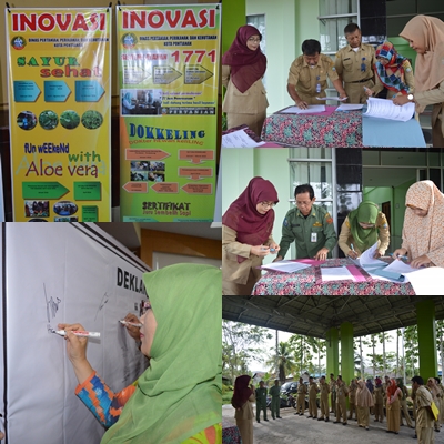 PENANDATANGANAN PERJANJIAN KINERJA BERJENJANG DAN PERJANJIAN INOVASI DINAS PERTANIAN, PERIKANAN DAN KEHUTANAN KOTA PONTIANAK DAN UPTD