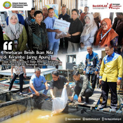 Penyerahan Bantuan Benih, Pakan dan Obat-obatn Ikan